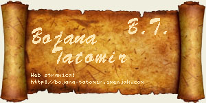 Bojana Tatomir vizit kartica